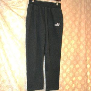 Women's Puma Sweatpants / Track Pants Charcoal Grey / Gray Small